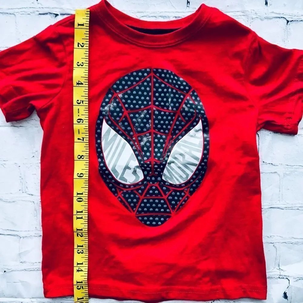 Nwot Boys Size 4 Spider-Man Miles Morales 3D Effect SS TShirt